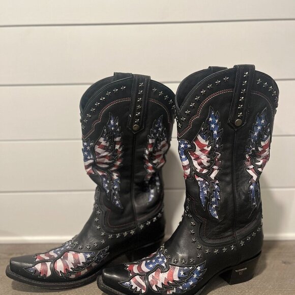 Lane boots Shoes - Lane Women's Old Glory Western Boots - Snip Toe Size 11